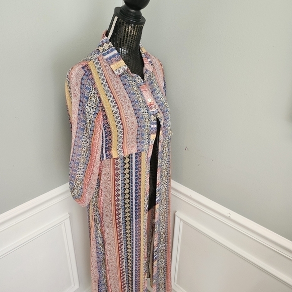 HOPE Springs duster/ maxi dress button down size small - Picture 11 of 15